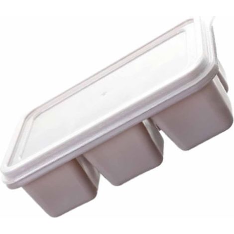 Bac à Glaçons en Silicone Facile Utiliser avec Couvercle Résistant, (1/5)