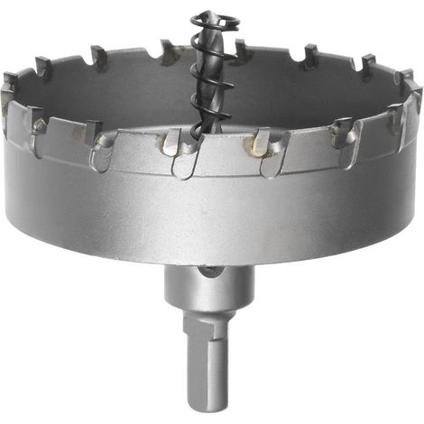Scie Cloche Carbure Trépan Scie à Trou 90mm pour 2mm Acier Inox Feuille Métal (1/4)