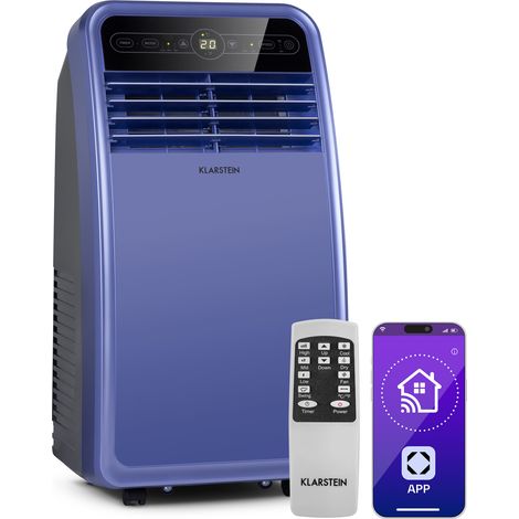 Klarstein – Climatiseur mobile silencieux 4 en 1 – Débit d'air 290m³/h – Puissance 2100W – Pour pièces de 21 à 34 m² – Télécommande incluse - AIR 4 EN