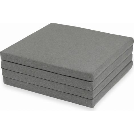 Tappeto da gioco 120x120cm per bambini, quadrato, pieghevole, grigio (1/4)
