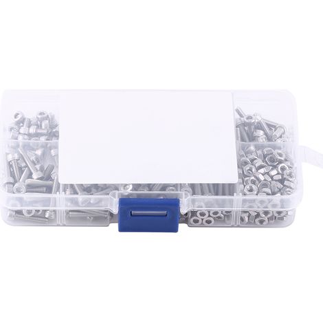 340pcs M3 Stainless Steel SS304 Hex Socket Cap Head Screws and Nuts Assortment