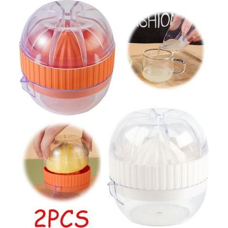 HONORNIC - Presse-agrume manuel,Presses à Citron amovible en plastique,Presse à jus portable transparent,pour
