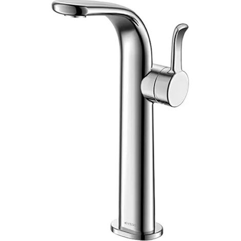 Mitigeur de lavabo à bec haut sans garniture de vidage (bouchon) chromé (1/2)