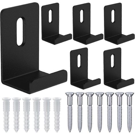 Lot de 6 clips de fixation métalliques pour miroirs, larges et résistants, avec canal de 3/4 de pouce. (1/5)