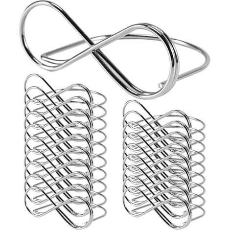 20 Stück Tischkartenhalter Hochzeit, Metall, Unendlichkeit Symbol, Silber