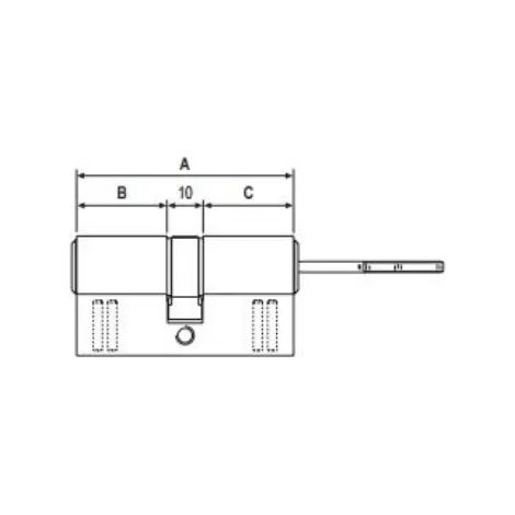 CILINDRO AGB SCUDO 5000PS NORMALE E FRIZIONATO CON 5 CHIAVI PUNZONATE  LUNGHEZZA 60 mm ( 28-10-22 ) (1/3)