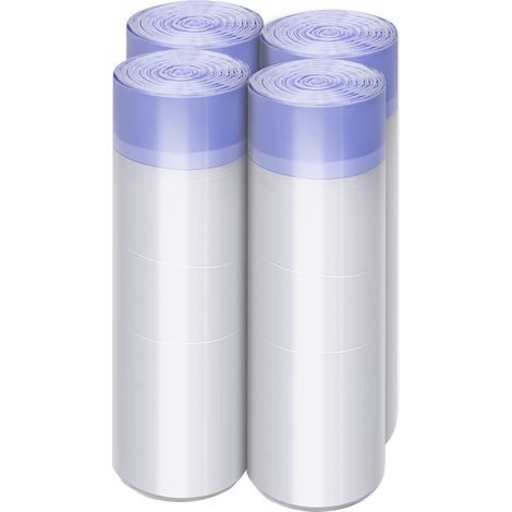 Sacs poubelle à cordon de 13 gallons en PEHD parfumé, résistant, jetable, petit format, pour cuisine, salle de bain, chambre et bureau (120 pièces) (1/4)