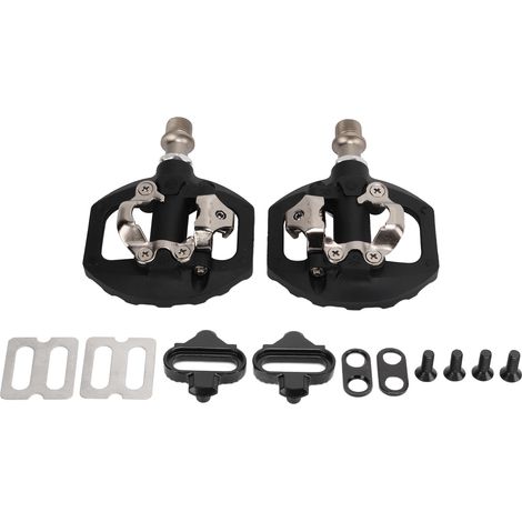 Plateau Double Face Polyvalent pour VTT et Vélo Route, Pédales Clipless Étancher avec Cales Compatibles SPD (1/5)