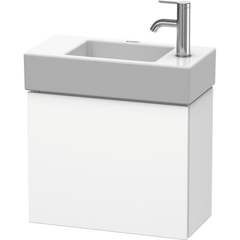 Meuble sous-vasque L-CUBE 400x480x240mm ouverture gauche blanc mat