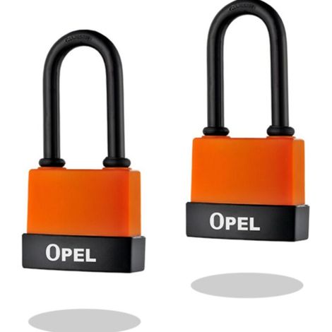 Lntyq Haute Sécurité ,A Clé,Boîtier en plastique PVC anti-poussière,Extérieur ,Anti-rouille,Pack de 2, Idéal pour les remises,garages,clôtures et les portails L55mm couleur orange