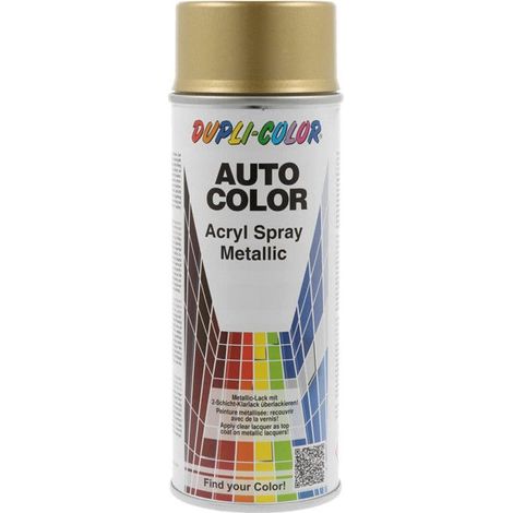 Bombe de peinture acrylique métallisée - Or - Duplicolor - 400 ml