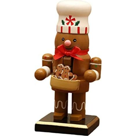 Sharplace Casse-Noisette En Bois Poupée Étagères Tables Décor Nouvel An Décorations Pour Gingerbread Man (1/5)