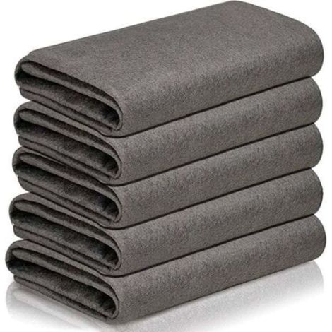 Chiffon Nettoyage Microfibre - Épais - Sans Trace - Pour Vitres Miroirs Voitures Cuisine - Lot de 5 (1/5)