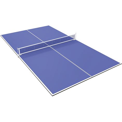 SPORTNOW 9 ft Folding Ping Pong Table Top for Billiard Tables with Net (1/5)