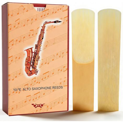 Set of 10 alto saxophone reeds - Thickness: 2.5 mm - Professional alto saxophone reeds - Advanced cutting technique for beginners (1/5)