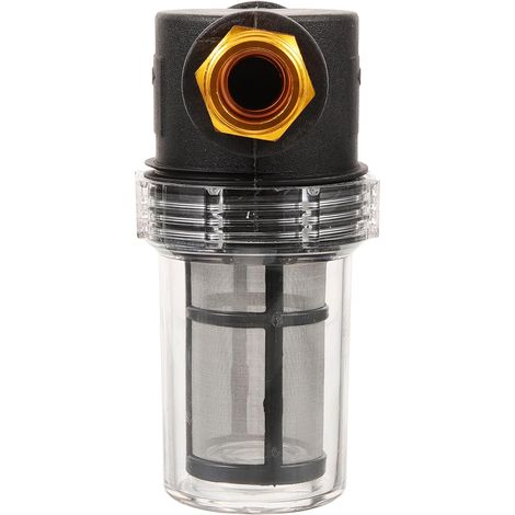 3/4"-Hochdruckreiniger-Sedimentfilter – Tragbarer, robuster Kunststoff-Gartenschlauchfilter – Wasserfiltration im Freien