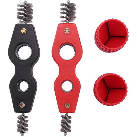 Ensemble de nettoyeurs et alésoirs pour tuyaux en cuivre (rouge + noir) (1/4)
