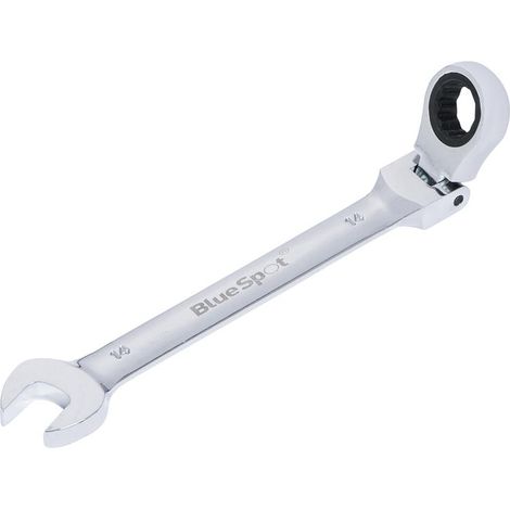 BlueSpot 14mm Chrome Vanadium Ratchet Spanner Flexible Head