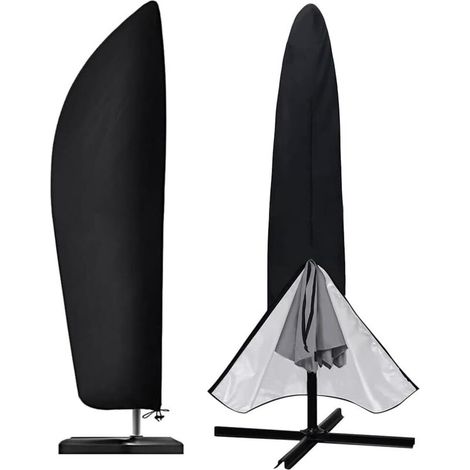 Housse de parasol Oxford 210D, imperméable, résistante aux UV, indéchirable - 265 x 50/70/40 cm (1/5)