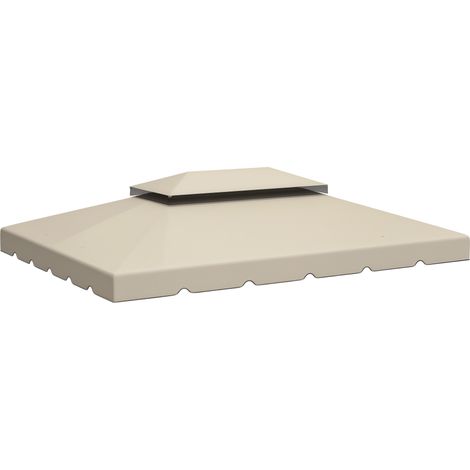 Telo di ricambio per gazebo e padiglioni 4x3 m – Poliestere resistente – Protezione UV – Beige