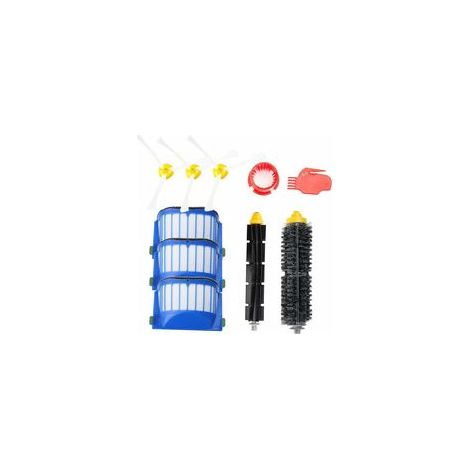 Accessoire pour iRobot Roomba Série 600 Kit d'entretien avec Brosses & Filtres pour,kit de Recharges pour Roomba Série 600 605 610 612 615 620 630 645 650 660 670 675 680 681 695 696. Kit de 10 pièces (1/5)