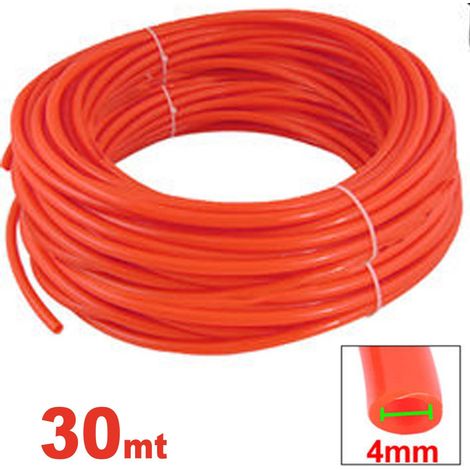 TrAdE Shop Traesio - Tubo Prolunga Aria Compressa Flessibile Compressore Arancione Da 30 Metri -