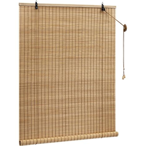 WOLTU Tapparella in listelli di bamboo Naturale 80x160 cm