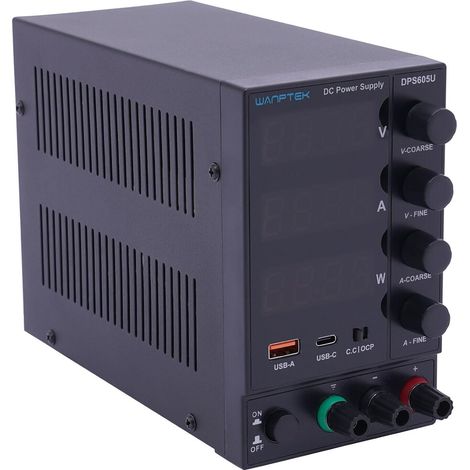 Labor-Stromversorgung，Schaltnetzteil 4-stellige 0-60V 0-5A DC Labor Netzteil Einstellbare USB (DPS605U) (1/5)