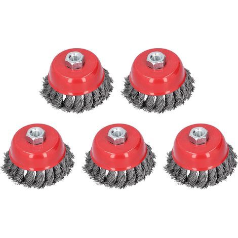 5pcs 3in Brosse à Roue Métallique, (1/5)