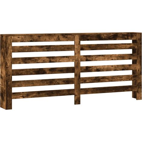 Cache-radiateur moderne en bois d'ingénierie avec étagère pratique 175 x 20 x 82 cm en bois chêne fumé (1/5)