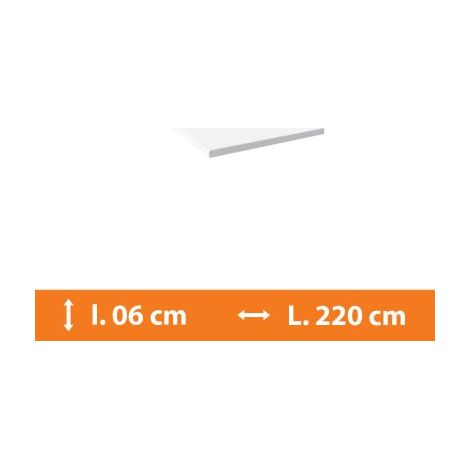 Direct Fenêtres – Plat en PVC blanc 220cm – Profilé à coller pour fenêtres et portes – Épaisseur 2.5mm – Traitement anti UV