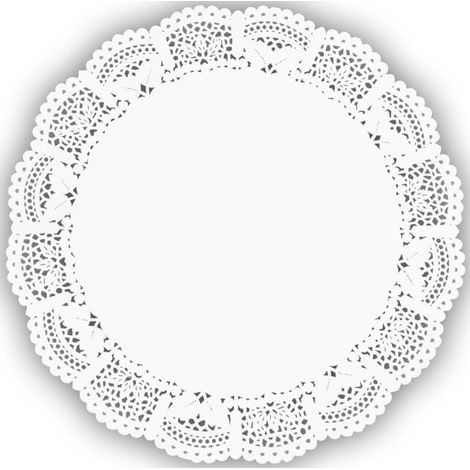Servilletas de papel y manteles individuales calados de 36 cm, 12 unidades.