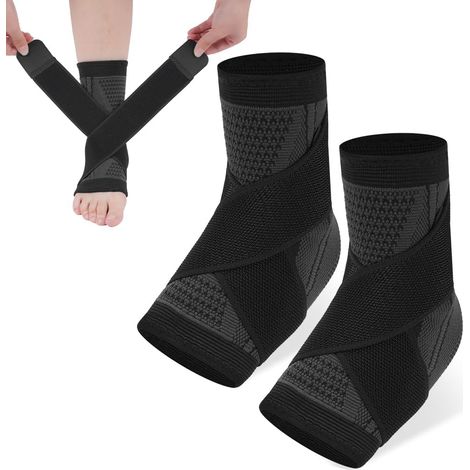 Attelle Cheville Sport, 2 Pièces Cheville Soutien Réglables avec Sangle, Support de Cheville de Pied, Soutien Attelle pour les Cheville, Chevillere Entorse Support pour Ligamentaire Entorses(M) (1/5)