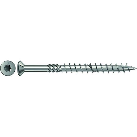 100 vis inox A2 TX Ø5 x 80 mm filetage partiel pour terrasse en bois - Fischer