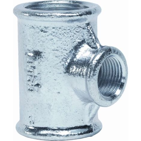 Tee Ridotta 1/2" - 3/8" - 1/2" Zincata