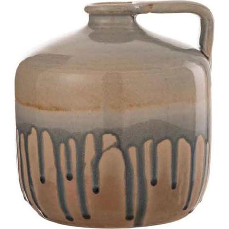 Vase Design en Céramique "Droplet" 20cm Beige