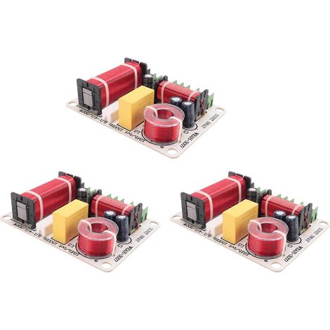 3X 3 Way Speaker Frequency Divider 300W HiFi Crossover Filter Frequency Distributor for DIY Home Speaker Modification (1/5)