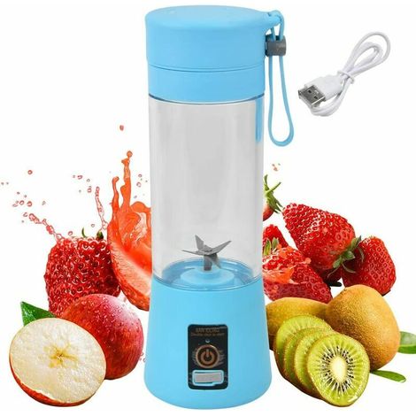 Blender Portable Mini Blender Personnel, Shakes Smoothies Ice Jucier Cup Strong Power Rechargeable Blender Handheld Electric Fruit Mixer Six Blades Mixer (1/5)