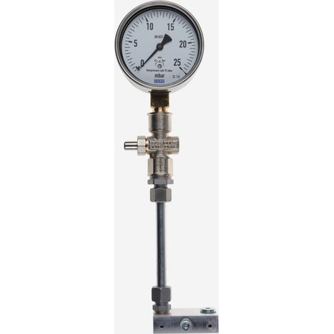 Manometer 0 bis 25 mbar W-MF mit Druckknopfhahn - 23011026022 von Weishaupt