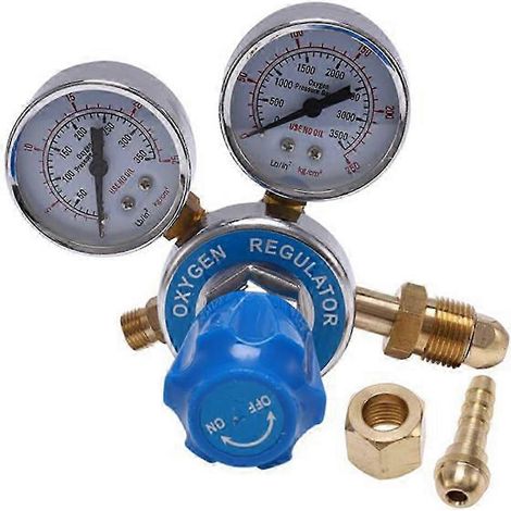 Régulateur de bouteille d'oxygène, inhalateur à pression réduite O2, régulateur à double manomètre, régulateur de réservoir d'oxygène DS (1/5)