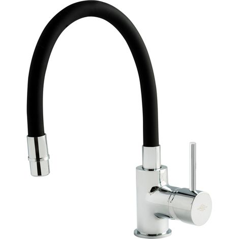 Presto Theo 8639516 Grifo cocina caño flexible negro (1/2)