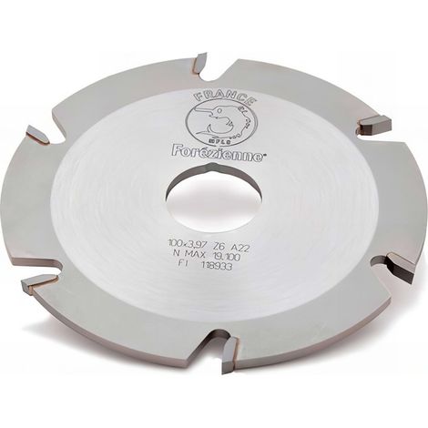Fraise à rainer pour lamello D. 100 x Ht. 3,97 x Al. 22 mm Z : 6 HM - MFLS - FRAI0001
