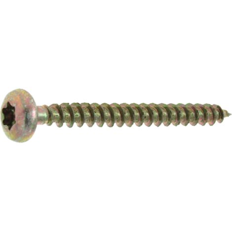 500 vis agglo tête cylindrique bichromatées (jaune/or) Torx Internes - Diamètre 3 mm - Longueur 30 mm mm - Diamètre 3 mm