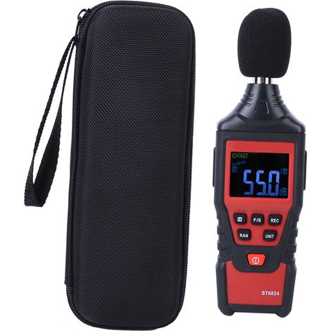 ST6824 Sonomètre Numérique Mesureur de Bruit DéciBel Testeur Voix 30-130dB Outil de Surveillance Acoustique (1/5)