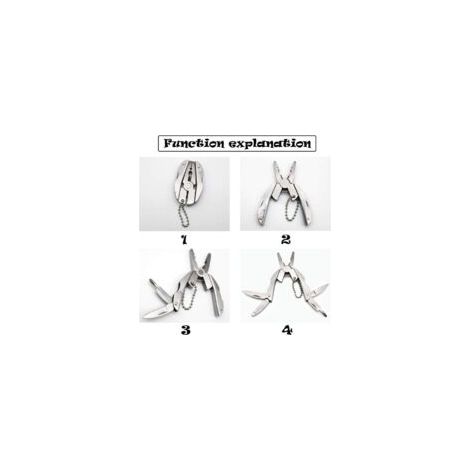 Kit de alicates multiherramienta, herramienta de bolsillo multifuncional con estuche de cuero negro, alicates multiherramienta para acampar, pescar, hacer senderismo, cocinar y picnics - Crezuo