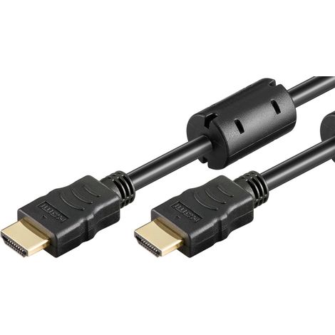High-Speed-HDMI™-Kabel mit Ethernet, Ferrite, 4K/60Hz. Kabellänge 10 m (1/3)