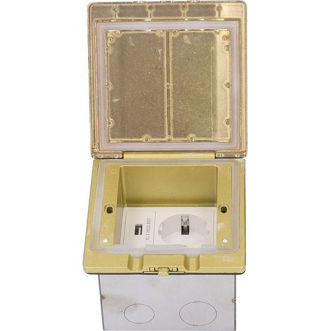 Prise de sol encastrable avec USB, étanche et anti-poussière, sortie électrique encastrée, norme UE, 250V (1/5)
