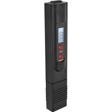 Stylo testeur TDS, noir, rétroéclairé à deux boutons, stylo de détection TDS. (1/5)