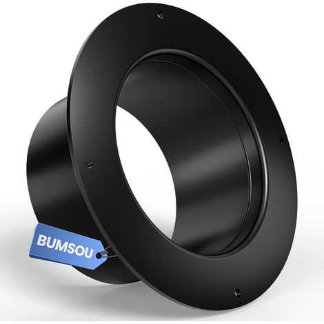 Bride de raccordement Ø 100 mm, Raccord de conduit en ABS pour systèmes de ventilation, raccordement de gaines, salle de bain, cuisine et climatisation, vis incluses (1/5)