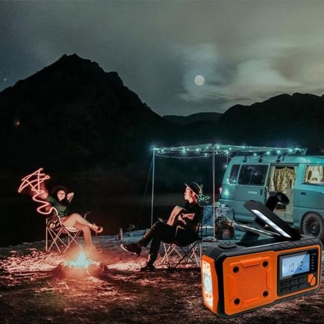 Filiyano – lampe torche – Radio d'urgence portable HURRISE avec dynamo et lampe torche (1/4)